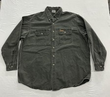 Vintage Carhartt S09 Made In USA Moss Work Shirt Size XL Work Wear