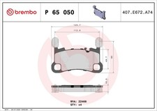 BREMBO BREMSBELÄGE passend für PORSCHE CAYENNE 9YA 9YB