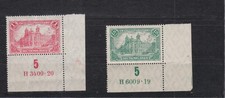 2  timbres **   1 mark et 1,25 mark  H 3409. 20   H 6009.19  Deutsches  Reich