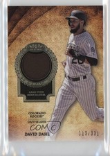 2017 Topps Tier One Tier One Relics 113/331 David Dahl #T1R-DD 1cx3