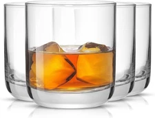 JoyJolt Nova Crystal Whiskey Glasses. 4 Count (Pack of 1), Lead Free 