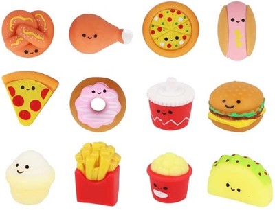 60 Stck. Mini Squishy Fast Food Stressabbau Zappeln Geschenktüte Belohnung VOLLE BOX UK