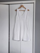 J.Crew White Mini V-neckline Dress Size 10