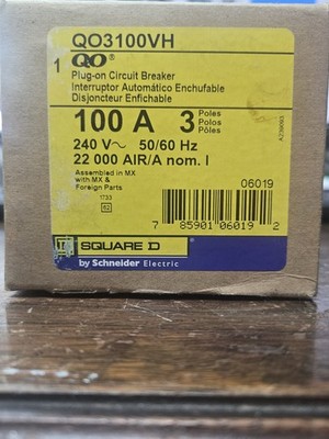 QO3100VH SQUARE D NEW IN BOXES (10 AVAILABLE) FREE PRIORITY SHIPPING