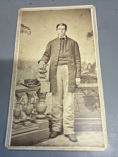 Antique CDV Civil War Soldier w/ Hardee Hat Infantry? C7 Album Photo