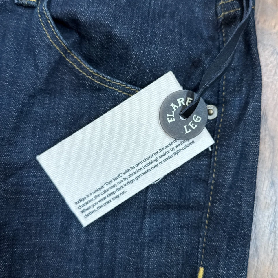 Мужские джинсы Hudson 30 темно-синие джинсовые брюки расклешенные штанины широкие эластичные хлопковые карманы - Изображение 4 из 4