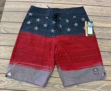Travis Mathew Boardshorts Patriotic Stars  Stripes Eco Friendly Swim Shorts
