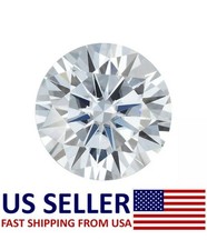 2 Ct Round VVS1/D Real Moissanite Loose Stone 8mm Size "Will Pass Diamond Test"