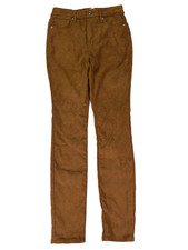Good American Women's Brown Faux Suede Skinny Ankle Pants - 6/28