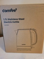 Electric Kettle Stainless Steel 1.7L Cordless 1500W 120V Auto Shut-Off Comfee