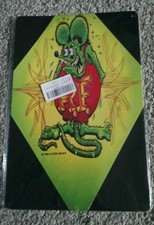 Rat Fink Image On A Decorative Tin Sign. Easy To Hang