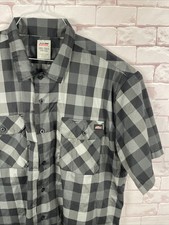Dickies Men's Short Sleeve Button-Down Shirt Pocket Plaid Size 2XL