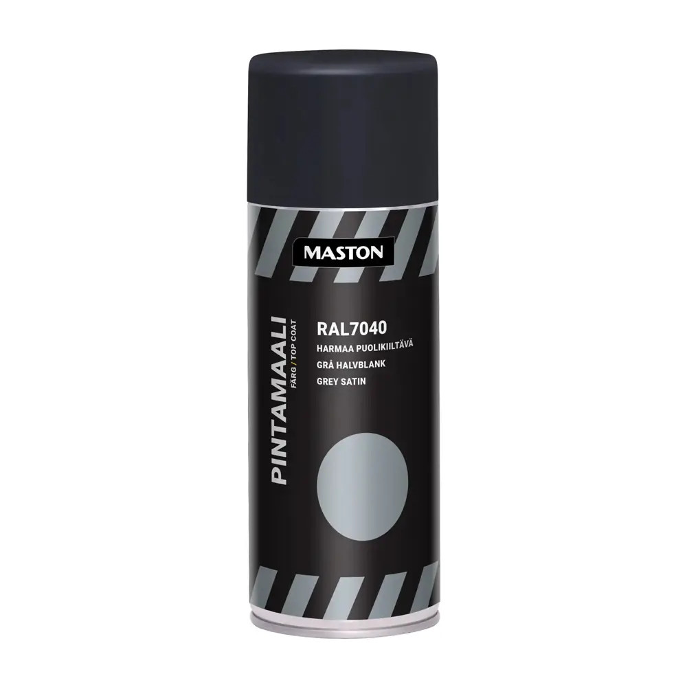 Maston ""Top Coat"" Spray Paint Satin Grey RAL7040 400ml