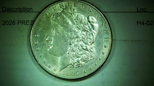 1897-S Morgan Silver Dollar Coin Nice Gem BU Condition