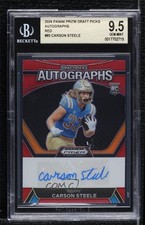2024 Panini Prizm Draft Picks Red /199 Carson Steele BGS 9.5 GEM MINT Auto 3hd