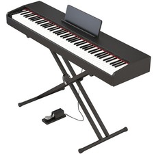 Digital Piano 88 key Semi Weighted Keyboard With X Stand Sustain Pedal, Ful...