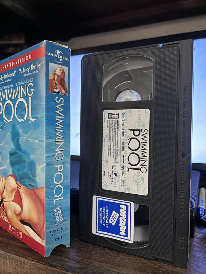 Swimming Pool VHS Tape 2003 Unrated Version Thriller Late Release Rare OOP HTF - Image 2 of 4