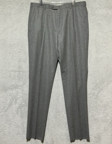 Ermenegildo Zegna, ERMENEGILDO ZEGNA Pantalone Uomo 40R 100% Lana Orlo Grezzo Plissettato Vestito Pantaloni Italia