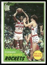 1981-82 Topps ELVIN HAYES Basketball Card #42 ~ NM-NM/MT ~
