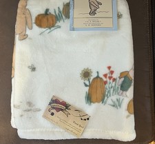 NEW Winnie The Pooh 30"x40" Blanket Fall Piglet Sunflower Pumpkin Flowers