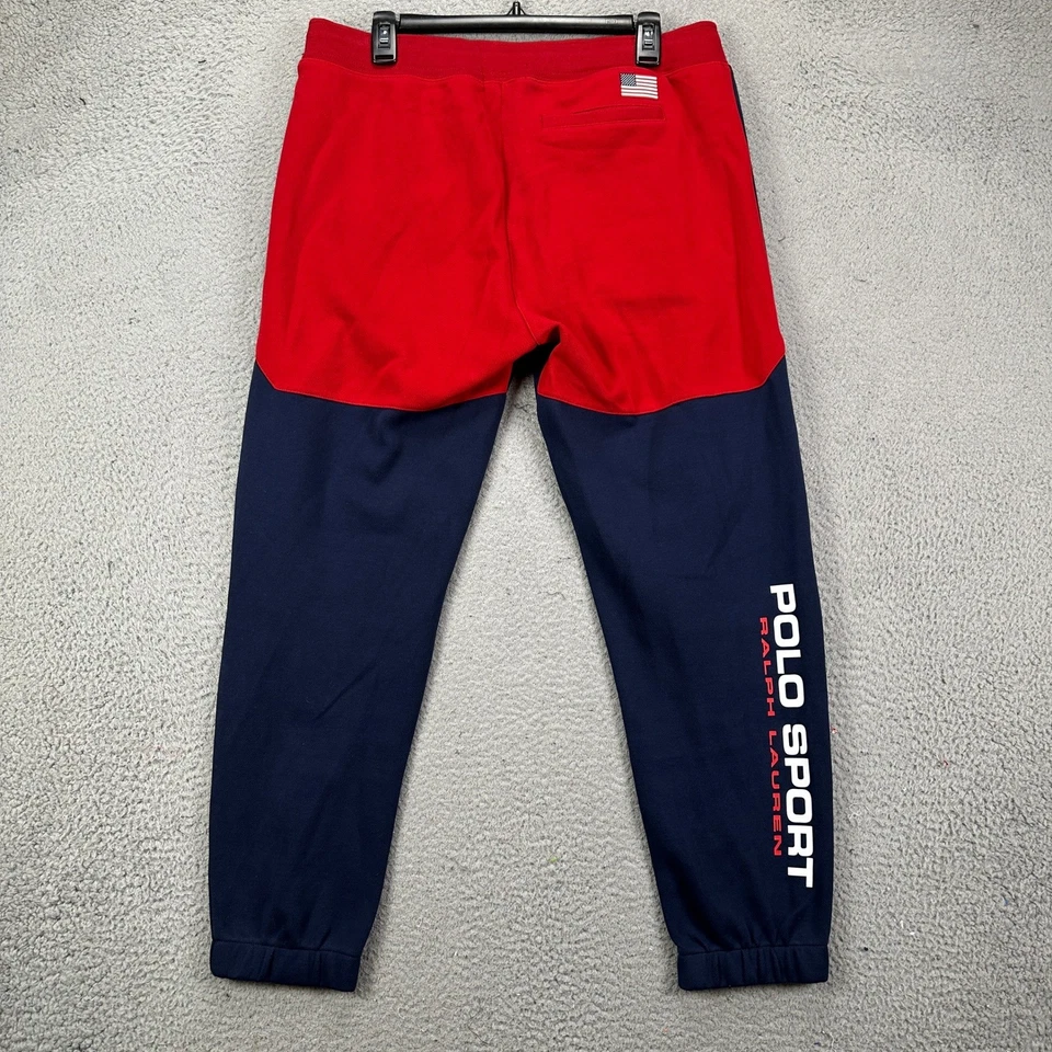 Polo Sport Ralph Lauren Pants Jogger Mens Large Blue Yacht Challenge Rare USA - Image 2 of 4