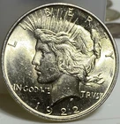 1922 PEACE SILVER DOLLAR - BRILLIANT UNCIRCULATED - Light Gold Toning - L👀K!