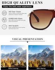 Sunglasses Men Women Unisex Goggle Alloy Big Frame Metal Punk Style Shield