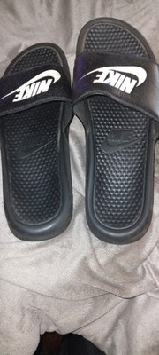 Nike Benassi Just Do It Sandals for Men, Size 13 - Black/White Noir/Blanc