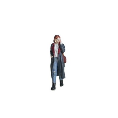 Woman In Trench Coat 1 PC Miniature 164 Scale Model For DIY Landscape Scene Kit