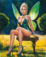 original drawing 24 x 30 cm 153AG artwork pastel realism fairy girl