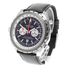 BREITLING CHRONOMATIC A41360 44mm SS Black Dial Automatic Chronograph Date #C286 2