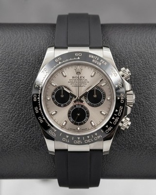 2019 Mint Rolex 116519LN Cosmograph Daytona Ghost 18K White Gold Ceramic Watch
