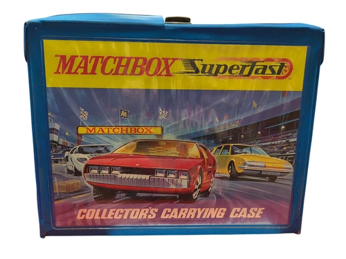 1970 Lesney Matchbox Superfast Collectors Carrying Case Original 4 Yellow Trays