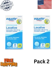 2 pack Equate Maximum Strength Laxative Tablets for Constipation Relief, 24ct