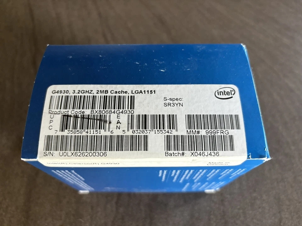 Intel BX80684G4930 Celeron G4930 3.2GHz 2MB Cache LGA1151 CPU * NEW IN BOX ! * - Image 2 of 2