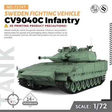 SSMODEL 747 1/72 25mm Military Model Sweden CV9040C Infantry Fighting Vehicle