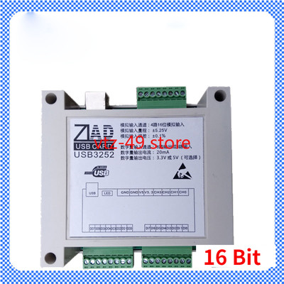 USB Data Acquisition Card with Shell 4 Channels 16 Bit ADC 8 Channels AD Module