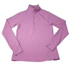 Layer 8 Half Zip Pullover Athletic Top Thumb Holes Quick Dry Running Yoga Medium