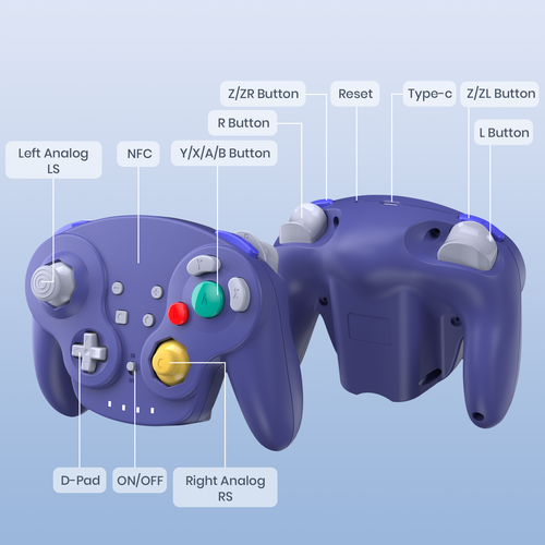 Wireless GameCube NSO Controller for Nintendo Switch Online/PC/Android/iOS/Steam - Picture 14 of 14