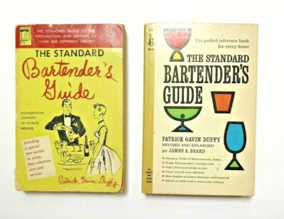 Two paperback editions of Patrick Gavin Duffy s ''The Standard Bartender's Guide''