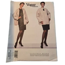 Vogue American Designer Pattern 2018 Geoffrey Beene Size 12-14-16 Jacket Dress