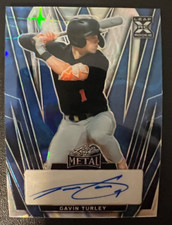2024 LEAF METAL BASEBALL GAVIN TURLEY BLUE AUTO #ED 15/15