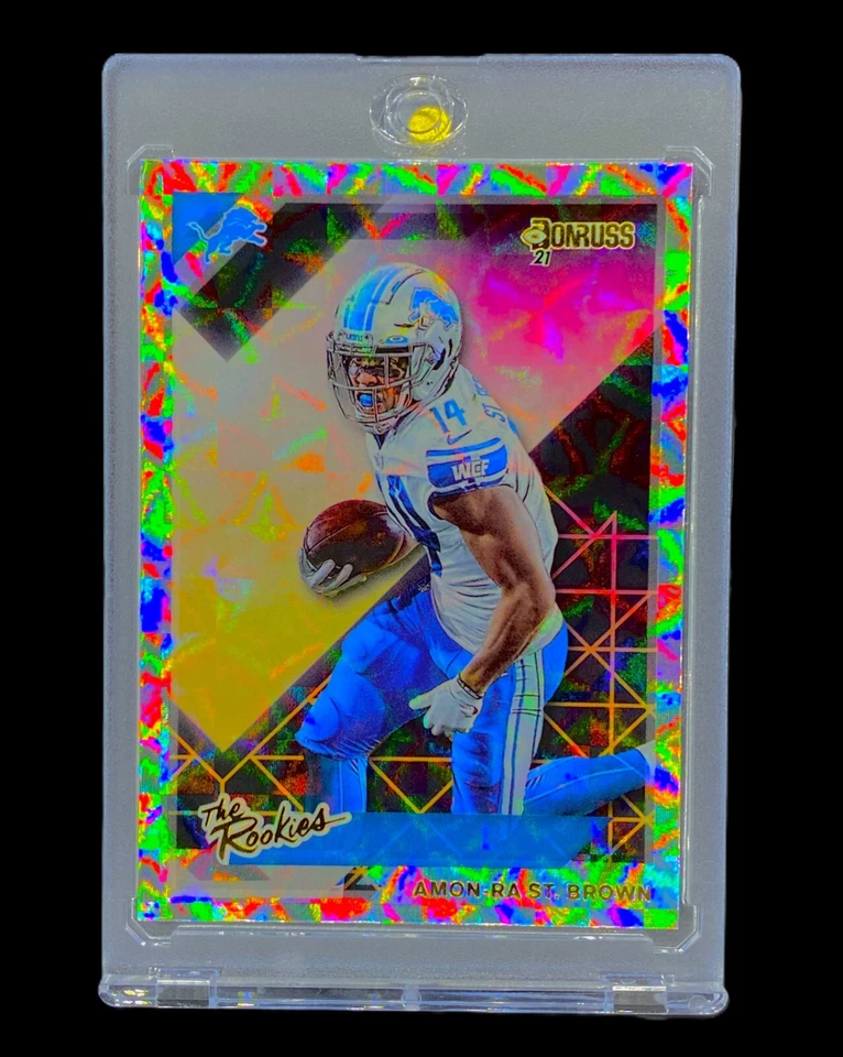 AMON-RA ST. BROWN NOVATO TABLERO REFRACTOR RC SP Inserto Panini 2021 LEONES Foto 2 de 4