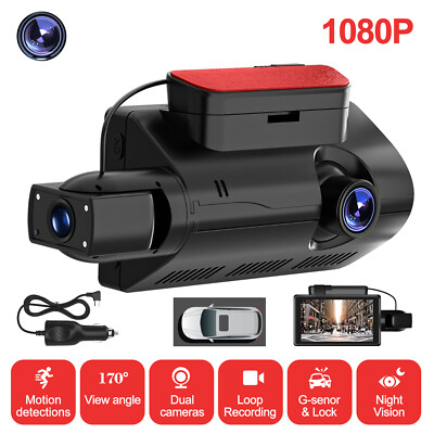 XGODY 2Channel Dashcam 1080P HD Auto Kamera KFZ DVR Videorecorder für Uber Truck