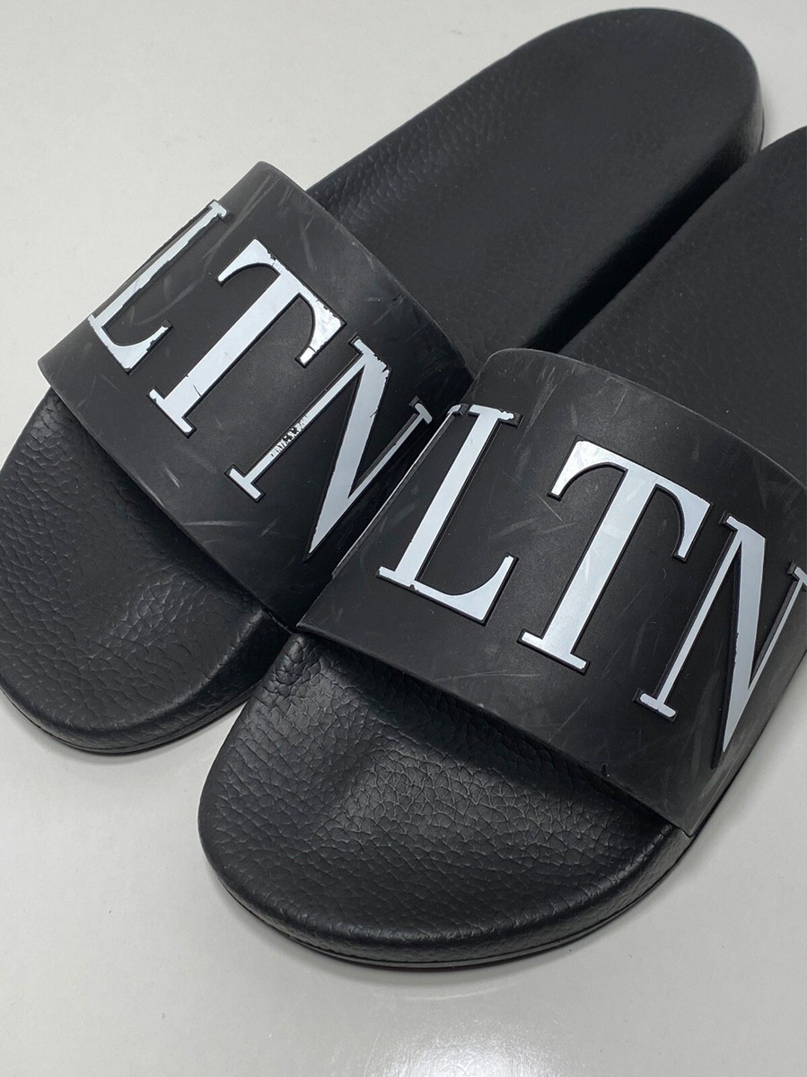 【関税＆送料込み】Valentino Garavani Valentino Garavani Tr Valentino Garavani VLTN Rubber Slider Sandals size 44 | eBay
