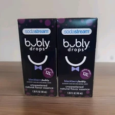 Sodastream Bubly Drops Blackberry Unsweetened Natural Flavor Essence 1.36oz 2pk