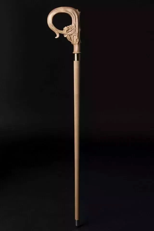 Bastón de madera tallado a mano diseño bastón para caminar para mujer mejor regalo Foto 2 de 4