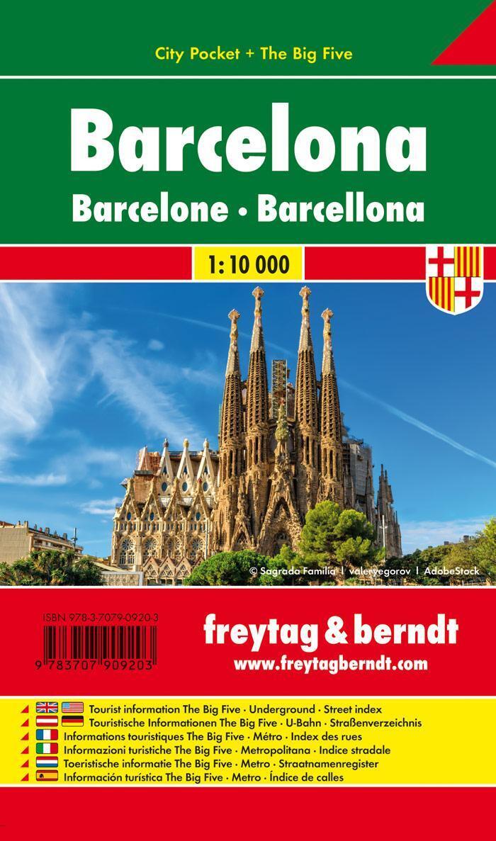 Thumbnail - Barcelona, Stadtplan 1:10 000, City Pocket + The Big Five |