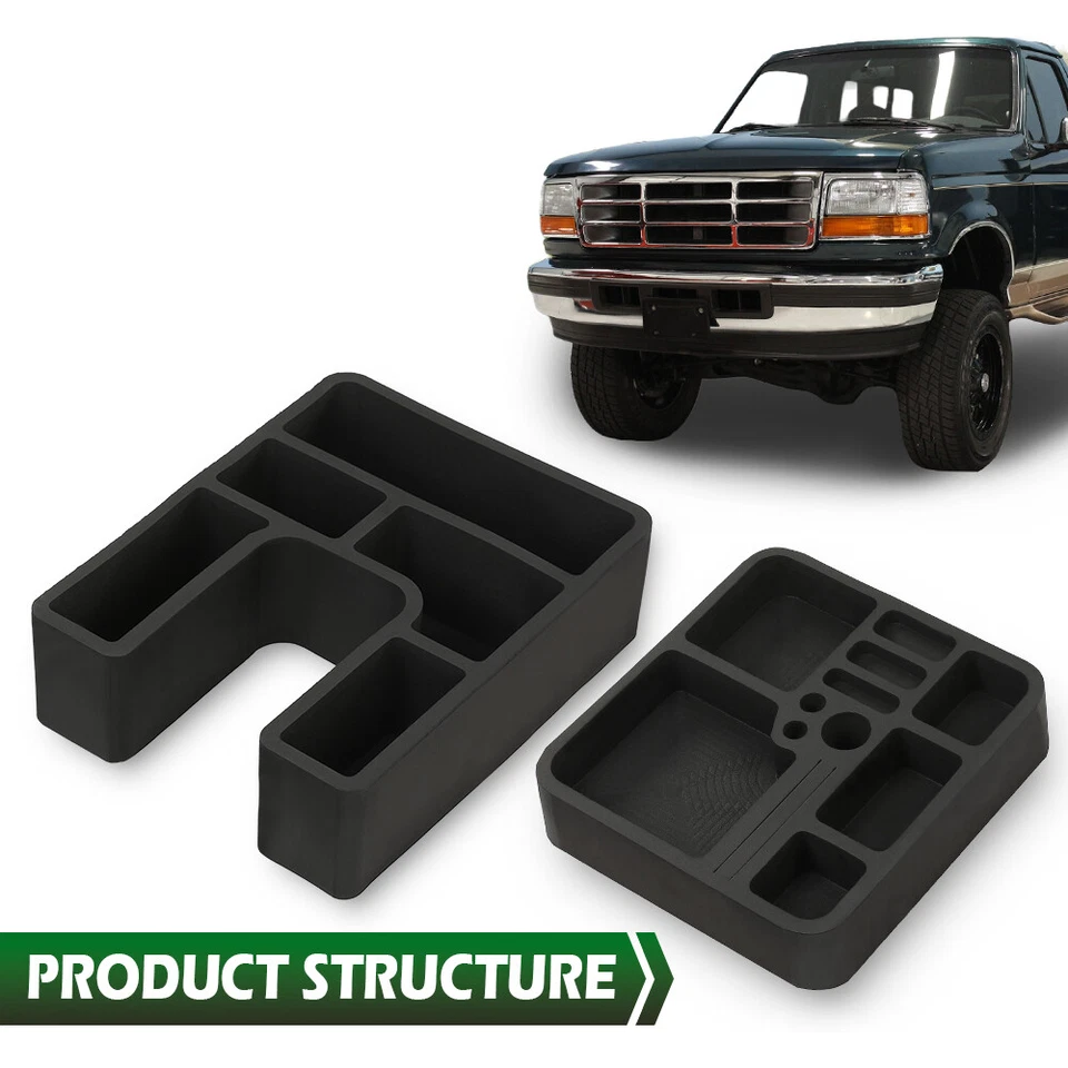Center Console Organizer Insert Fit For 1978-1996 Ford Bronco F150 F250 F350 Foto 2 de 4