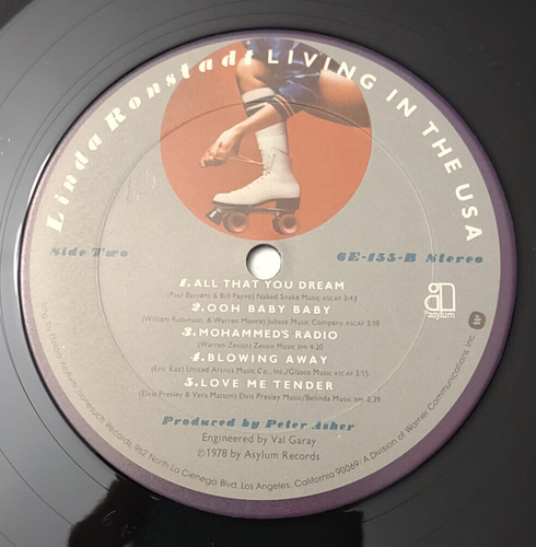Linda Ronstadt Living in the USA gatefold vinyl record Asylum 6E-155 Tested - Picture 8 of 10